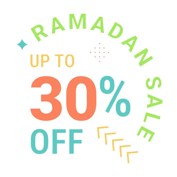 Enorma Ramadan Besparingar Upp Till Rabatt Grön Arabiska Kalligrafi Banner — Stock vektor