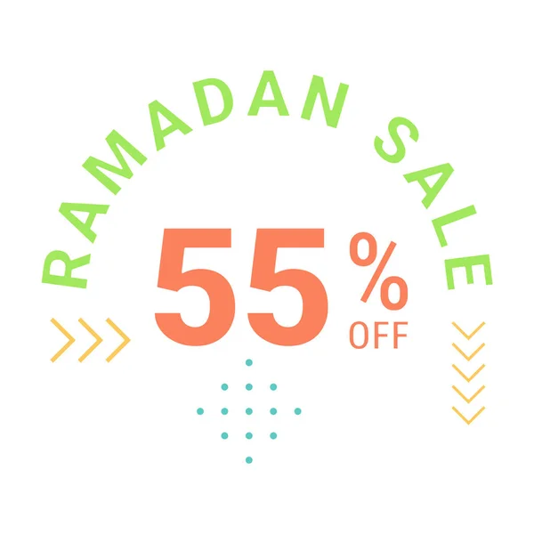 Speciální Ramadán Zelený Prapor Arabskou Kaligrafií Slevou — Stockový vektor