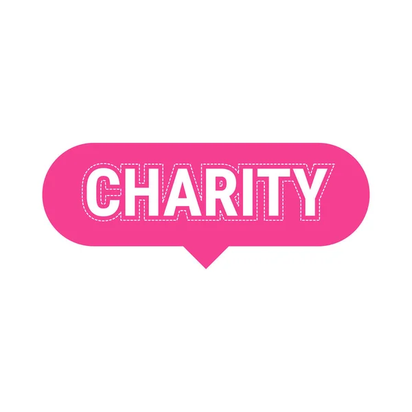 Caridad Generosidad Banner Llamada Vector Rosa Con Recordatorio Para Dar — Archivo Imágenes Vectoriales