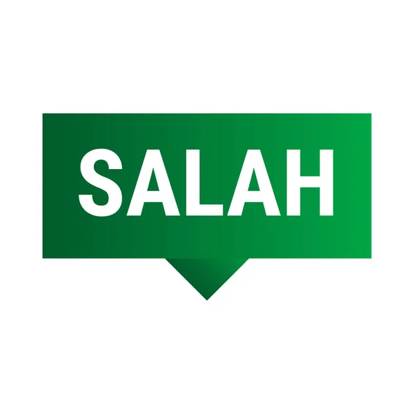 Salah Dark Green Vector Callout Banner Information Fasting Prayer Ramadan — 图库矢量图片