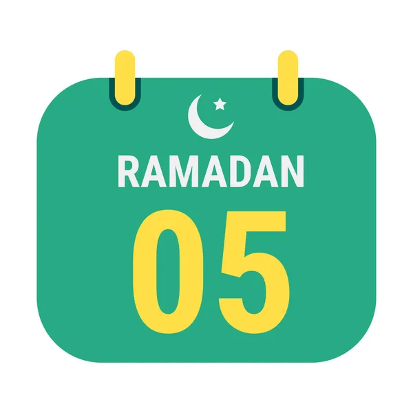 Cuenta Atrás Para Ramadán Celebra Con Lunas Blancas Media Luna — Archivo Imágenes Vectoriales