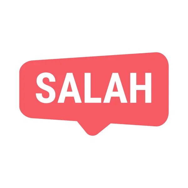 Sztandar Wywoławczy Salah Red Vector Informacjami Poście Modlitwie Ramadan — Wektor stockowy