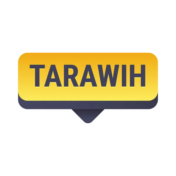 Tarawih Guide Bannière Appel Vectoriel Jaune Avec Conseils Pour Une — Image vectorielle