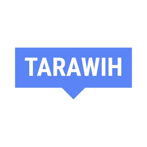 Tarawih Guide Blue Vector Callout Banner Con Suggerimenti Esperienza Ramadan — Vettoriale Stock