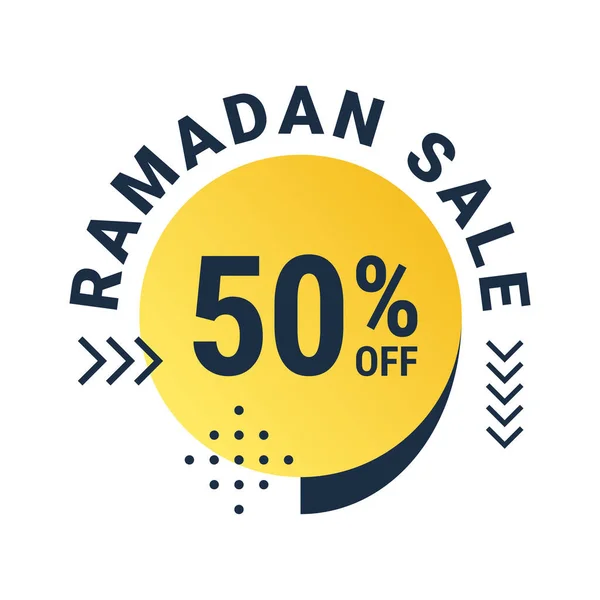 Ramadan Super Vente Obtenez Jusqu Réduction Sur Fond Pointillé Bannière — Image vectorielle