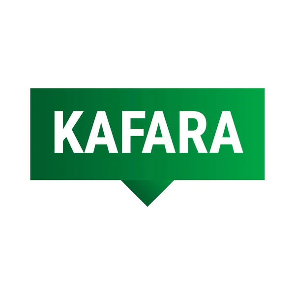 Kafara Dark Green Vector Callout Banner Con Información Sobre Cómo — Vector de stock