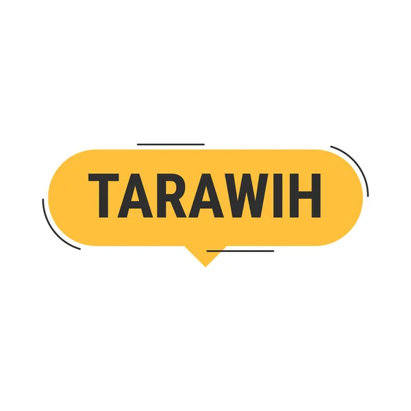 Tarawih Guide Orange Vector Callout Banner Tips Fulfill Ramadan Experience — Stockový vektor