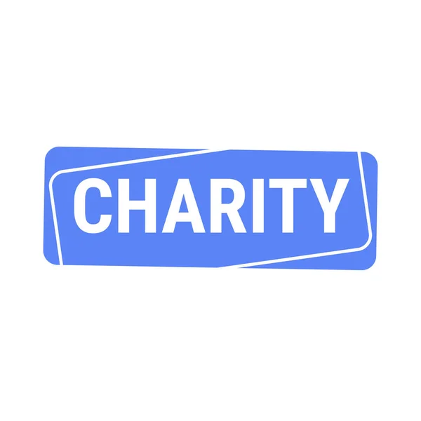 Caridade Generosidade Blue Vector Callout Banner Com Lembrete Para Dar — Vetor de Stock