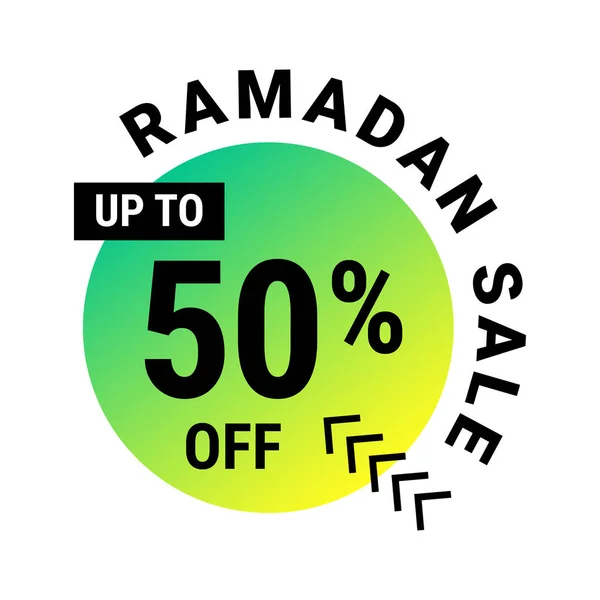 Ramadan Super Sale Upp Till Rabatt Gröna Prickade Bakgrund Banner — Stock vektor