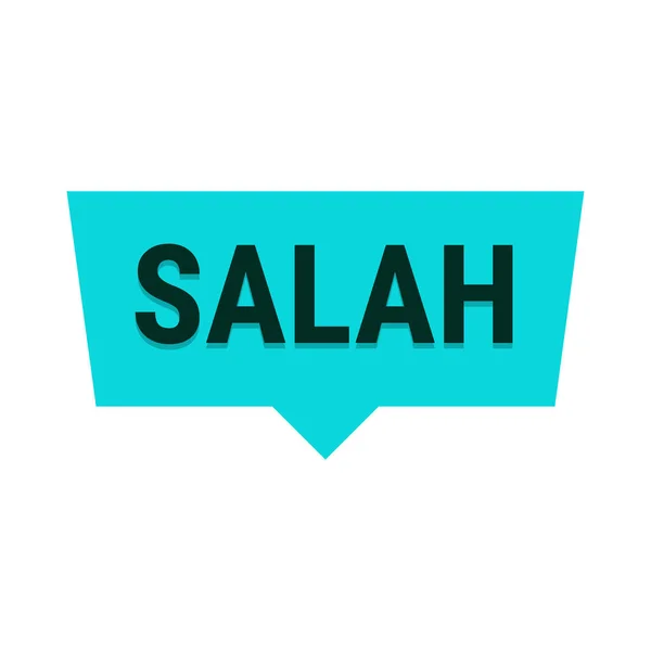 Salah Turquesa Vector Callout Banner Com Informações Sobre Jejum Oração — Vetor de Stock