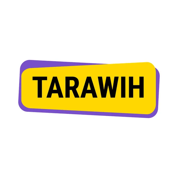 Guía Tarawih Banner Llamada Vectores Amarillos Con Consejos Para Una — Archivo Imágenes Vectoriales