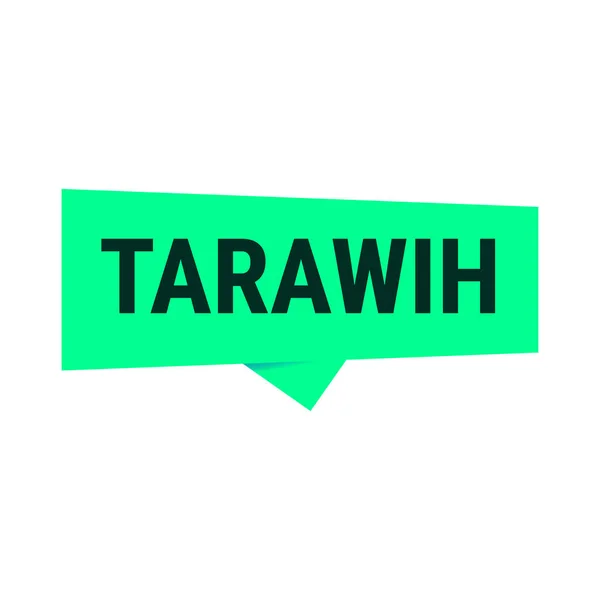 Guía Tarawih Banner Llamada Vectores Verdes Con Consejos Para Una — Archivo Imágenes Vectoriales