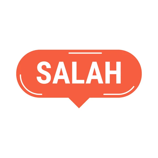 Sztandar Wywoławczy Salah Red Vector Informacjami Poście Modlitwie Ramadan — Wektor stockowy
