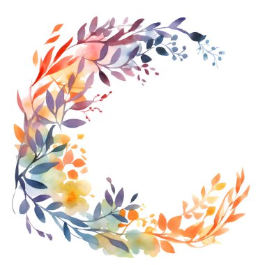 Çiçekler ve yeşillik beyazlı dijital botanik düğün davetiyesi