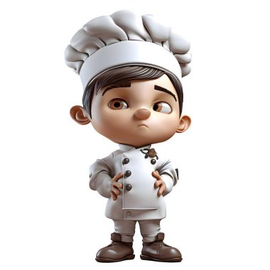 3 Boyutlu Kesme Kurulu Şefi Mutfak Okulu ya da Eğitim Malzemeleri Beyaz Geçmişi İçin Harika