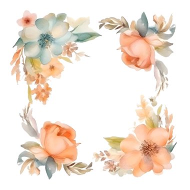 Toprak tonlu ve doğal desenli kır çiçekleri daveti Beyaz Arkaplan