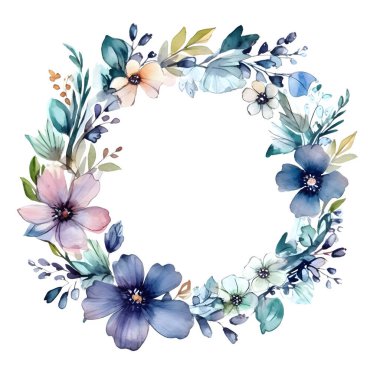 Zarif gülleri ve yeşilliği olan zarif botanik daveti