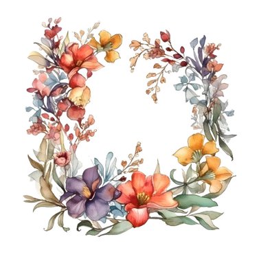 Suluboya Çerçeve ve Kaligrafi Metni ile Romantik Düğün Davetiyesi. Beyaz Arkaplan