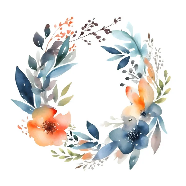 Цифрове Примхливе Квіткове Запрошення Квітами Листям Білий Фон — стокове фото