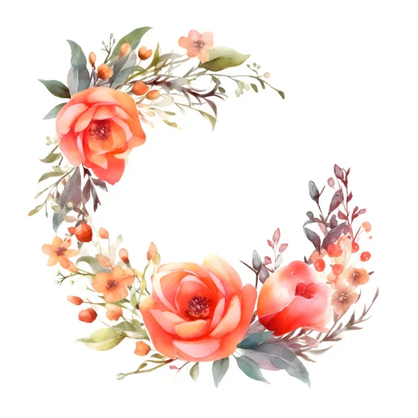 Conjunto Invitaciones Florales Elegantes Digitales Con Rosas Reina Suecia Hojas — Foto de Stock