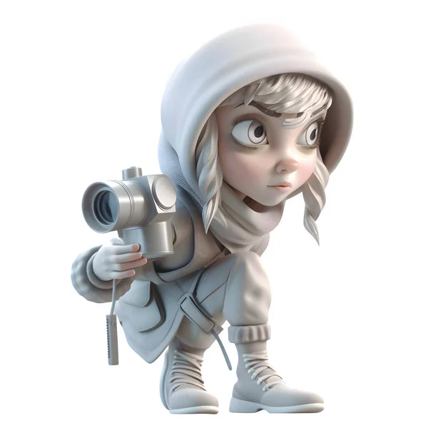Charme Burglar Girl Personagem Delicioso Divertido Para Crianças Entretenimento Fundo — Fotografia de Stock