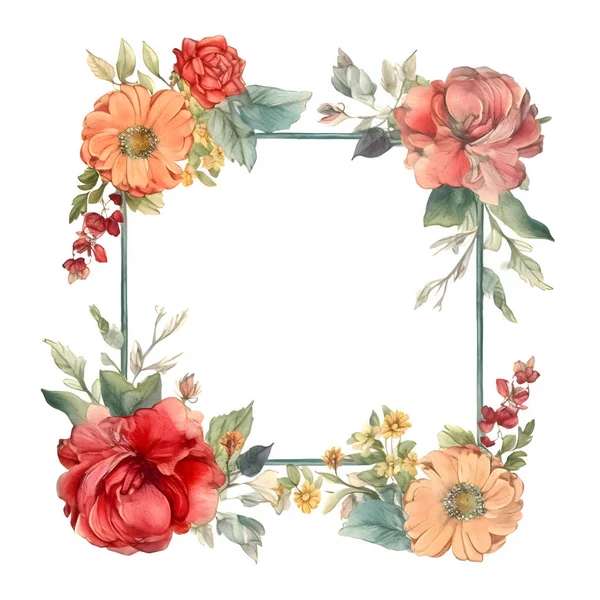 Digitale Bold Bloemkader Met Diepe Paarse Bloemen Witte Achtergrond — Stockfoto