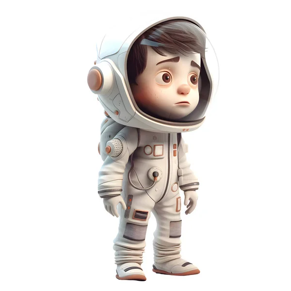 Astronaut Ready Mission White Background White Background — Stock Photo, Image