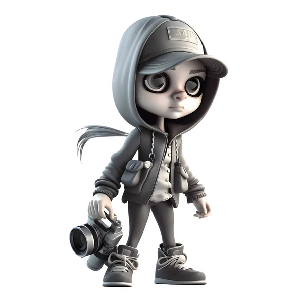 Inteligente Burglar Girl Personagem Inteligente Criativa Para Crianças Jogos Aplicativos — Fotografia de Stock