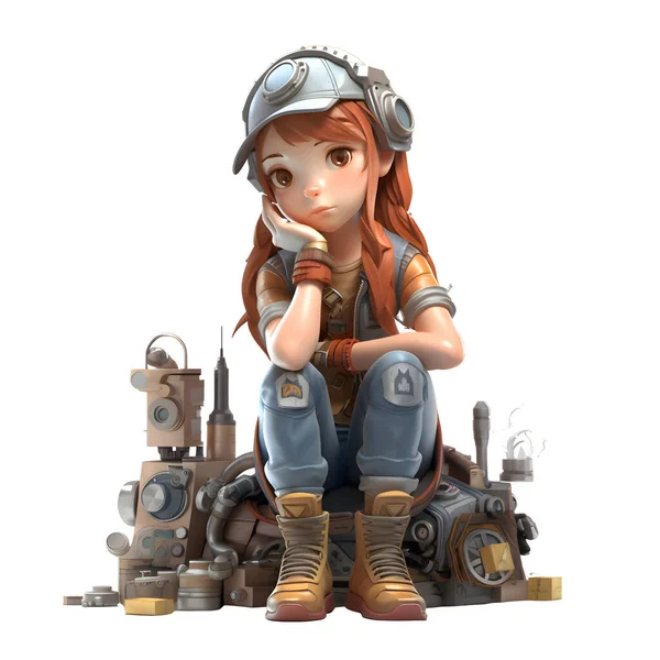 Freundliche Und Personifizierbare Ingenieurin Frauen Nahbare Und Unterstützende Charaktere Für — Stockfoto
