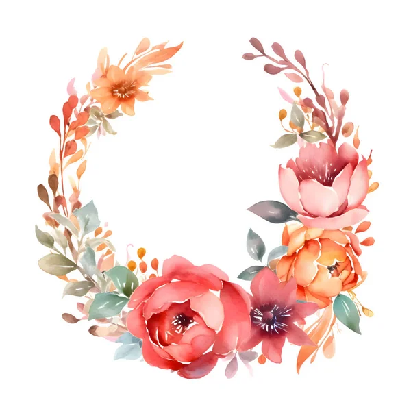 Вінтажний Ботанічний Дизайн Ніжними Рожевими Трояндами Зеленню Білий Фон — стокове фото