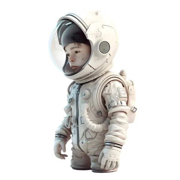 Έξω Από Αυτόν Τον Κόσμο Αστροναύτης Άνθρωπος Λευκό Φόντο Λευκό — Φωτογραφία Αρχείου