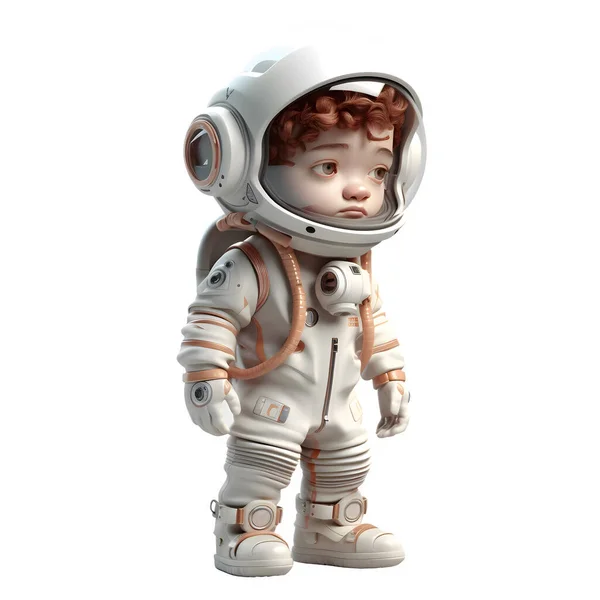 Astronauta Traje Espacial Sobre Fondo Blanco Puro Fondo Blanco —  Fotos de Stock
