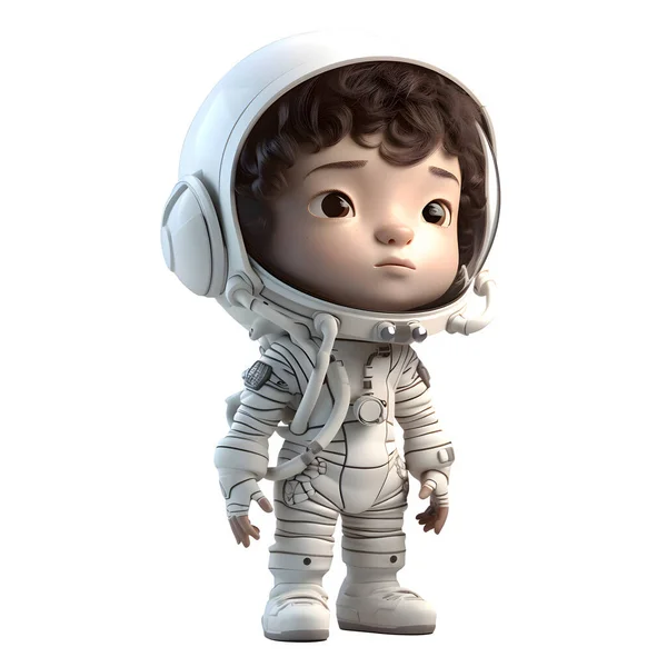 Possibilidades Infinitas Astronauta Renderizado Fundo Branco Fundo Branco — Fotografia de Stock