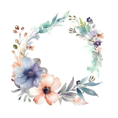 Beyaz çiçekli ve yeşil arkaplanlı narin botanik sınırı