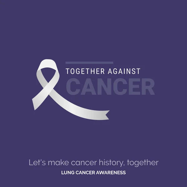 Unite Cause Vector Background Lung Cancer Awareness — Stock Vector