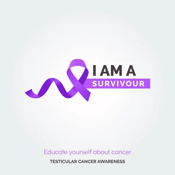 Creatief Pad Naar Testicular Cancer Awareness Achtergrondaandrijving Vector — Stockvector