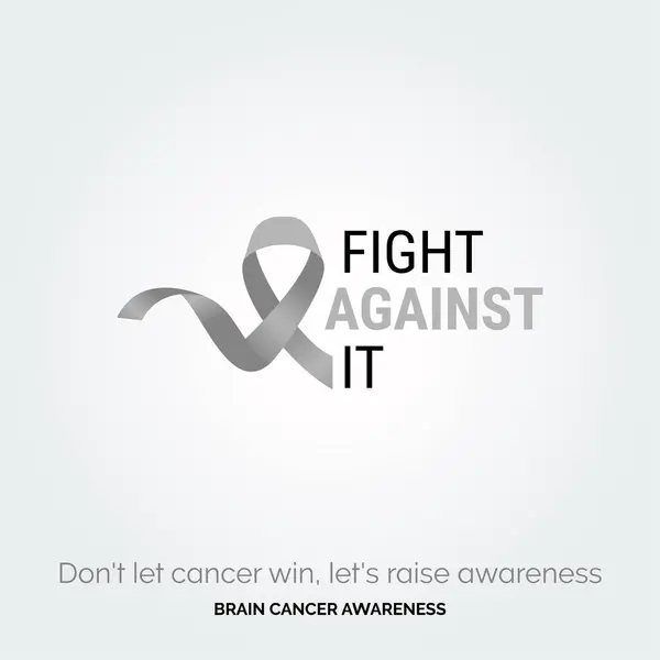 Ensemble Nous Faisons Prendre Conscience Cancer Cerveau — Image vectorielle
