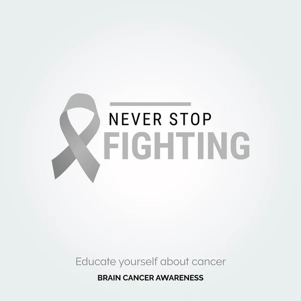 Des Cœurs Courageux Contexte Prometteur Cancer Cerveau — Image vectorielle