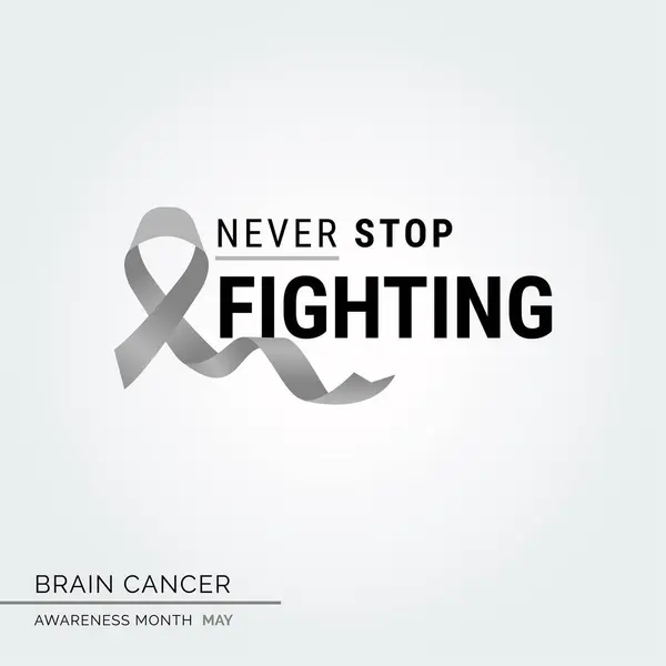 Beyin Kanseri Bilinci Üzerine Zafer Tasarımı — Stok Vektör