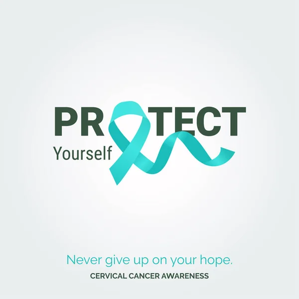 Vektorové Pozadí Elegance Cervical Cancer Awareness Plakáty — Stockový vektor
