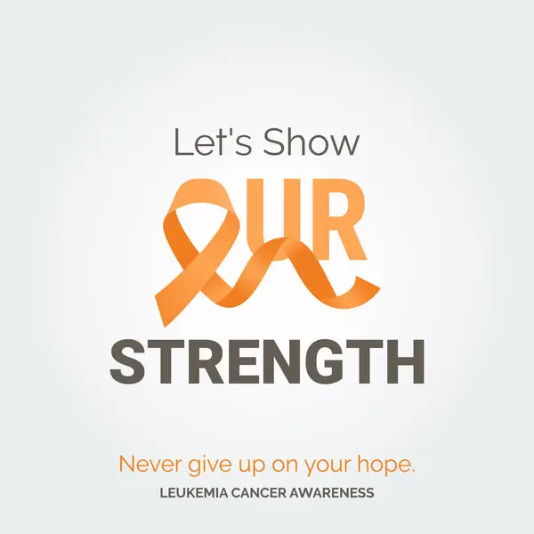 Strength Art Vector Background Leukemia Cancer — Stock Vector