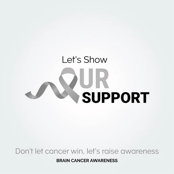 支持背景脑癌意识中的力量 — 图库矢量图片