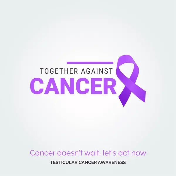 Uniti Una Causa Consapevolezza Del Cancro Testicolare Sfondo Vettoriale — Vettoriale Stock