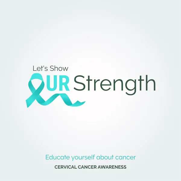 Het Bekrachtigen Van Hope Cervical Cancer Awareness Vector Achtergrond Posters — Stockvector