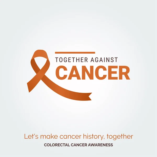 Unir Pour Une Cause Contexte Vectoriel Cancer Colorectal — Image vectorielle