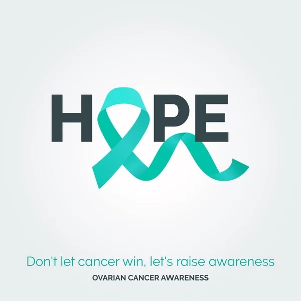 Triumph Ovarian Cancer Challenges Informační Plakáty — Stockový vektor