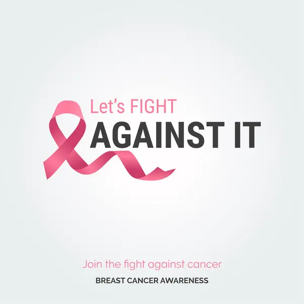 与粉红联合起来 乳腺癌意识设计 — 图库矢量图片
