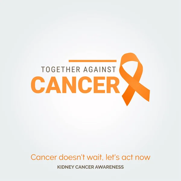 Unir Pour Une Cause Contexte Vectoriel Sensibilisation Cancer Rein — Image vectorielle