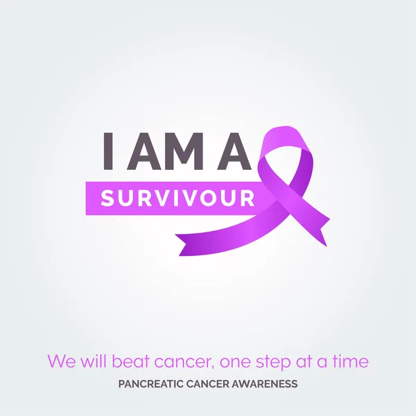 Stärke Einheit Kampagne Gegen Bauchspeicheldrüsenkrebs — Stockvektor