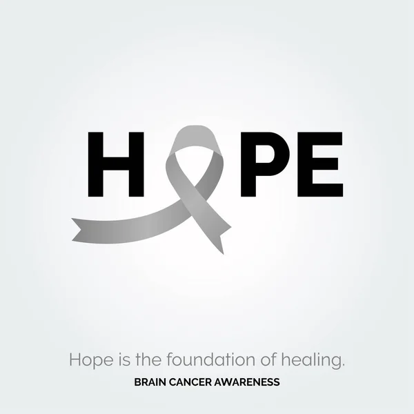 Stock vector Inspire Change with a Background of Hope Brain Cancer